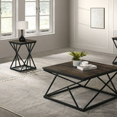Borup 3 Pc. Table Set Model Fm42902Db-3Pk-End Table By Furniture Of America